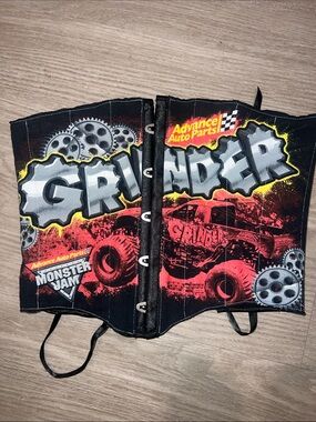 Grinder Monster Jam Graphic Corset Top - Black & Red